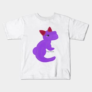 Petal purple Dino - The Scaly Friend's Collection Artwork By TheBlinkinBean Kids T-Shirt